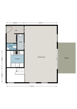 Ansjovislaan 202, 4617 AT Bergen op Zoom - Plattegrond Ansjovislaan 202 begane grond.jpg