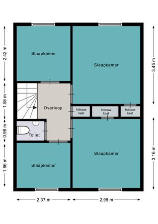 Bremstraat 27, 4711 CD St. Willebrord - Plattegrond 1e verdieping Bremstraat 27 St. Willebrord.jpg