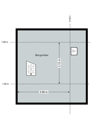 Koning Willem III straat 30, 4615 AJ Bergen op Zoom - Plattegrond Bergzolder Koning Willem III straat 30 Bergen op Zoom.jpg