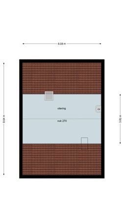Generaal Spoorstraat 43, 4624 HA Bergen op Zoom - Plattegrond vliering Generaal Spoorstraat 43 Bergen op Zoom.jpg