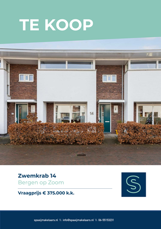 Brochure preview - Verkoopbrochure Zwemkrab 14 Bergen op Zoom.pdf