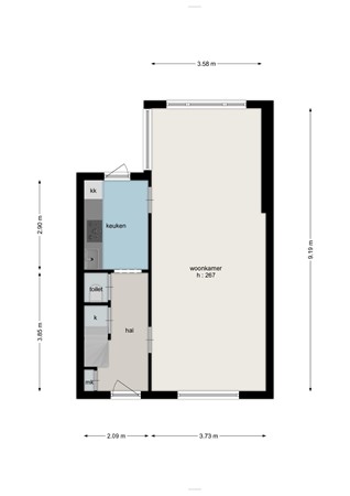 Gentiaanstraat 6, 4621 EL Bergen op Zoom - Gentiaanstraat 6 Bergen op Zoom - Begane grond (nieuw).jpeg