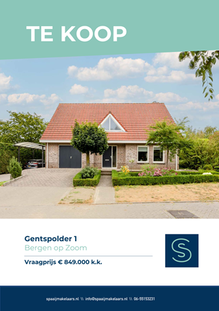 Brochure preview - Verkoopbrochure Gentspolder 1 Bergen op Zoom.pdf