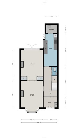 Bolwerk-Noord 35, 4611 DP Bergen op Zoom - Plattegrond begane grond Bolwerk-Noord 35 Bergen op Zoom.jpg
