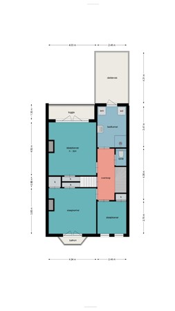 Bolwerk-Noord 35, 4611 DP Bergen op Zoom - Plattegrond eerste verdieping Bolwerk-Noord 35 Bergen op Zoom.jpg