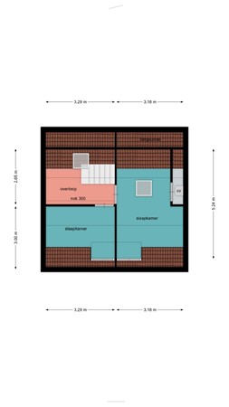 Bolwerk-Noord 35, 4611 DP Bergen op Zoom - Plattegrond tweede verdieping Bolwerk-Noord 35 Bergen op Zoom.jpg