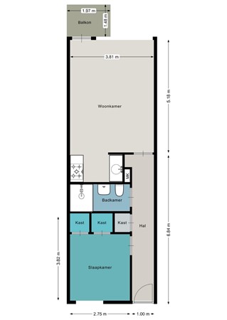 Noordsingel 126, 4611 SJ Bergen op Zoom - Plattegrond Noordsingel 126 .jpg