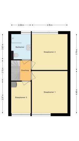 Schalkhaarstraat 89, 5035 GR Tilburg - Eerste verdieping.jpg