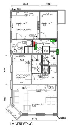 Tuinstraat 53, 5038 DA Tilburg - Plattegrond 1ste verdieping.jpg