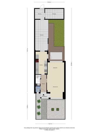 Emmalaan 17, 6669 AR Dodewaard - Begane grond + tuin.jpg