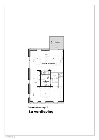 Floorplan - Starters bovenwoning Bouwnummer 8, 4841 GD Prinsenbeek