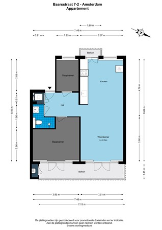 Baarsstraat 7-2, 1075 RT Amsterdam - Baarsstraat 7-2 - Amsterdam - Appartement - 2D.jpg