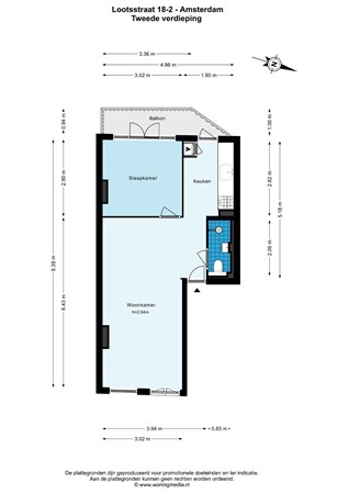 Lootsstraat, 1053 NX Amsterdam - Lootsstraat 18-2 - Amsterdam - Tweede verdieping - 2D.jpeg