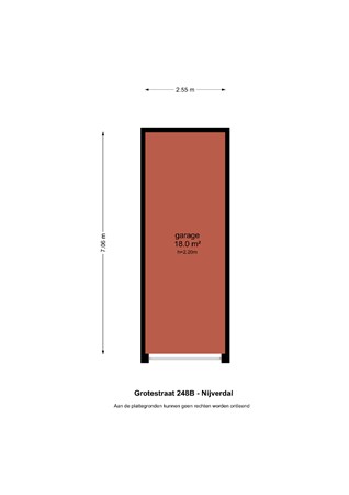 Floorplan - Grotestraat 248b, 7443 BV Nijverdal