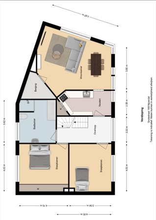 Floorplan - Grotestraat 169, 7441 GR Nijverdal