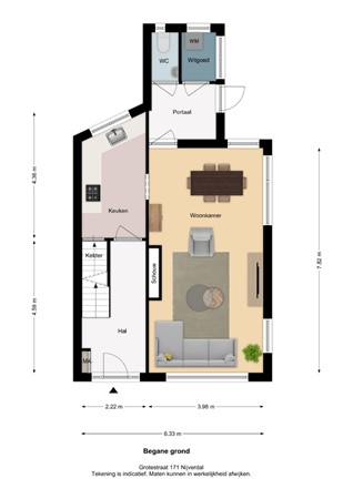 Floorplan - Grotestraat 171, 7441 GR Nijverdal