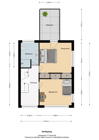 Floorplan - Grotestraat 171, 7441 GR Nijverdal