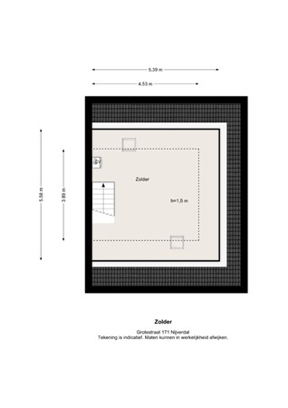 Floorplan - Grotestraat 171, 7441 GR Nijverdal