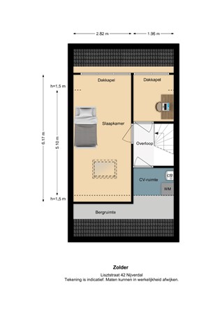 Floorplan - Lisztstraat 42, 7442 HS Nijverdal