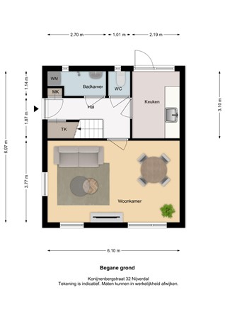 Floorplan - Konijnenbergstraat 32, 7442 BB Nijverdal