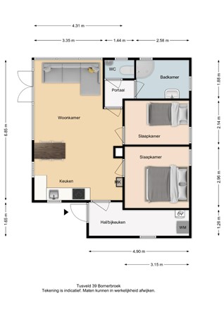 Floorplan - Tusveld 39, 7627 NX Bornerbroek