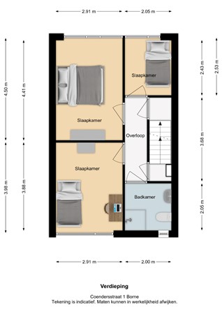 Floorplan - Coendersstraat 1, 7622 XX Borne