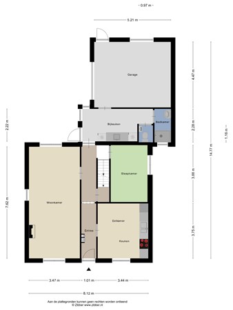 Floorplan - 's-Gravenstraat 40, 4567 AK Clinge