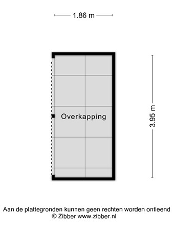 Plattegrond - Beukenlaan 4, 6956 CB Spankeren - 370641_2D_Overkapping_Beukenlaan_4_Spankeren_02.jpg