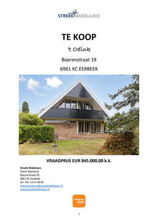 Brochure - Brochure Boerenstraat 19 6961 KC Eerbeek.pdf - Boerenstraat 19, 6961 KC Eerbeek