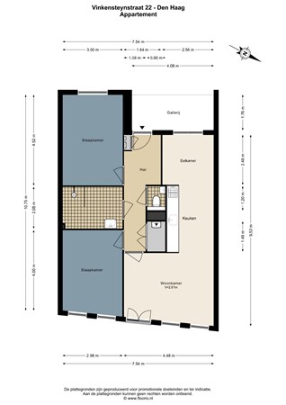 Vinkensteynstraat 22, 2562 TR Den Haag - Vinkensteynstraat 22 - Den Haag - Appartement - 2D.jpg