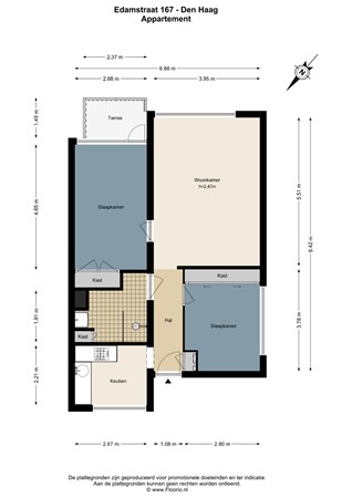 Edamstraat 167, 2547 VP Den Haag - Edamstraat 167 - Den Haag - Appartement - 2D.jpg