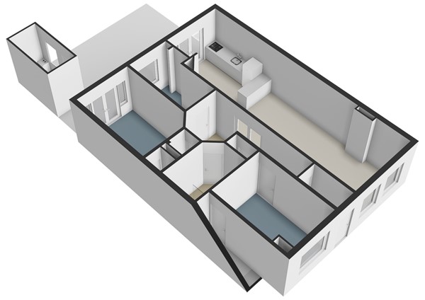 Populierstraat 24, 2565 ML Den Haag - Populierstraat 24 - Den Haag - Begane_grond - 3D  _1.jpg