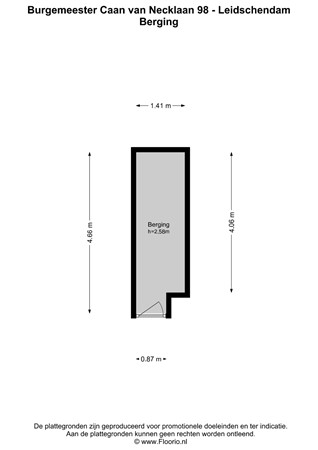 Burgemeester Caan van Necklaan 98, 2262 GR Leidschendam - Burgemeester Caan van Necklaan 98 - Leidschendam - Berging - 2D.jpg