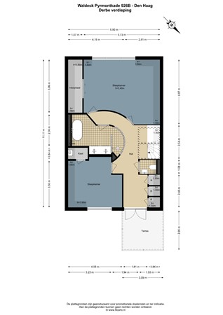 Waldeck Pyrmontkade 926B, 2518 JW Den Haag - Waldeck Pyrmontkade 926B - Den Haag - 3e_verdieping - 2D.jpg