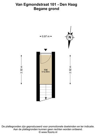 Van Egmondstraat 101, 2581 XK Den Haag - Van Egmondstraat 101 - Den Haag - Begane_grond - 2D.jpg