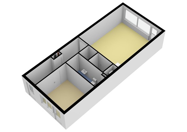 Floorplan - Loosduinenstraat 75, 1062 EG Amsterdam