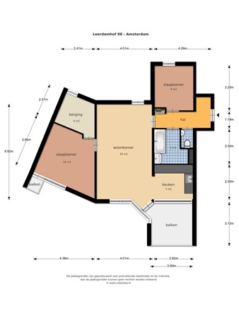 Floorplan - Leerdamhof 88, 1108 BH Amsterdam