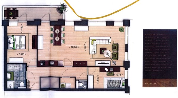 Floorplan - President Kennedyplein 201, 1945 SG Beverwijk