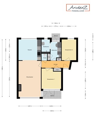 Floorplan - Paterswoldseweg 459, 9728 AP Groningen