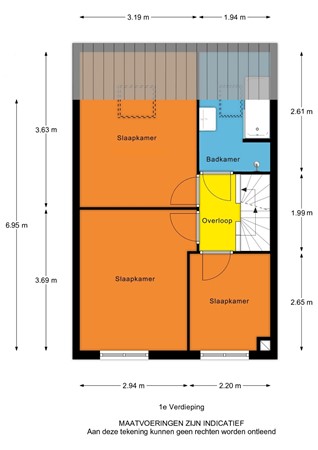 Mina Krüseman-erf 109, 3315 GD Dordrecht - plattegrond 1e verdieping.jpg