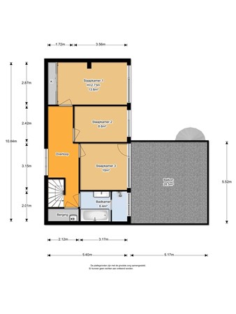 Vredenburg 88, 3328 DH Dordrecht - Plattegrond 1e verdieping.jpg