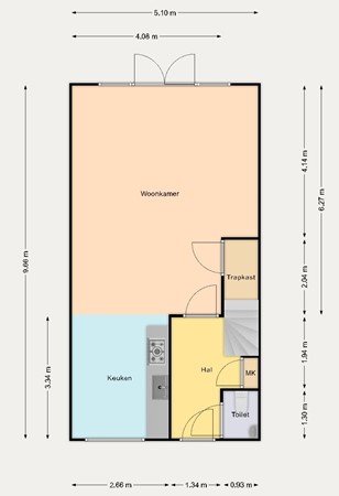 Buitenom 30, 2821 BN Stolwijk - Plattegrond begane grond.JPG