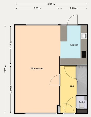 Peppellaan 8, 2969 BA Oud-Alblas - Plattegrond begane grond.JPG