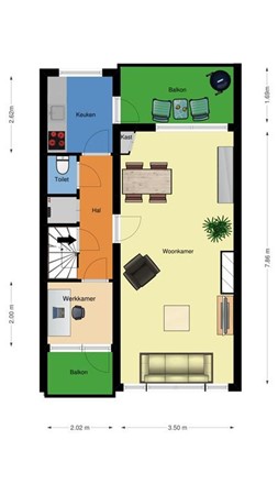 C.D.Tuinenburgstraat 21B, 3078 GB Rotterdam - Plattegrond 1e verdieping.jpg