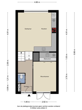 Pottenbakkerstraat 117, 8043 BP Zwolle - 411750_2D_Begane_grond_Pottenbakkerstraat_117_Zwolle_01.jpg