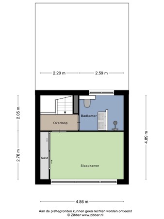 Pottenbakkerstraat 117, 8043 BP Zwolle - 411750_2D_Tweede_verdieping_Pottenbakkerstraat_117_Zwolle_03.jpg