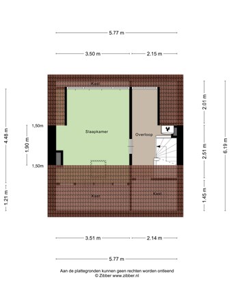 Bilderdijkstraat 1, 8023 BN Zwolle - 435778_2D_Tweede_verdieping_Bilderdijkstraat_1_Zwolle_03.jpg