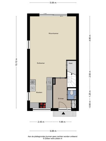 Plattenborgstraat 60, 8043 TS Zwolle - 444496_2D_Begane_Grond_Plattenborgstraat_60_Zwolle_01.jpg