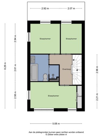 Plattenborgstraat 60, 8043 TS Zwolle - 444496_2D_Eerste_Verdieping_Plattenborgstraat_60_Zwolle_02.jpg