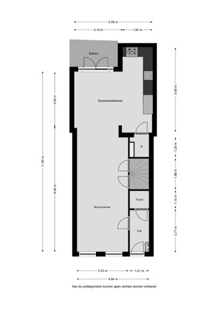 Floorplan - Noorderhaven 11, 8861 AJ Harlingen